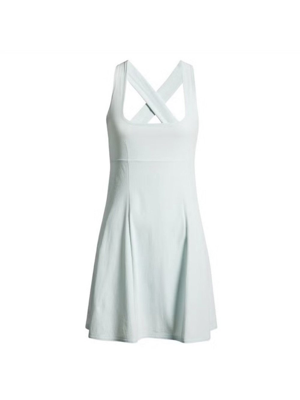 Outdoor Voices Pale Blue Cross-Back Mini Dress